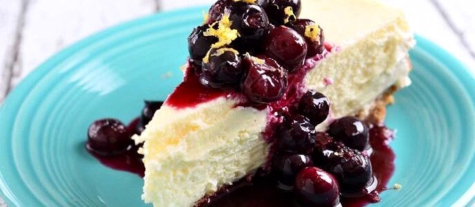 Cheesecake vanille myrtille