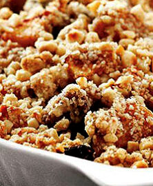 Crumble chocolat et caramel sans gluten