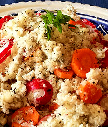 Salade de chou-fleur cru sans gluten