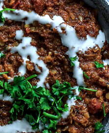 Dahl de lentilles au chou kale