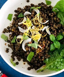 Salade de lentilles au citron