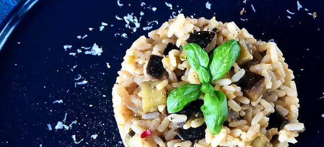 Risotto aux aubergines