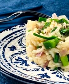 Risotto aux fanes de poireaux