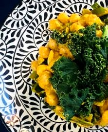 Curry de pois chiches et chou kale