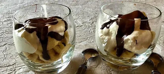 Banana split version verrine sans gluten