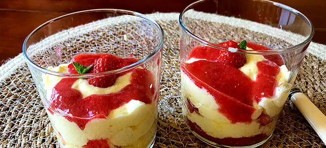 Trifle aux fraises sans gluten