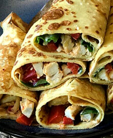 Wraps au poulet sans gluten