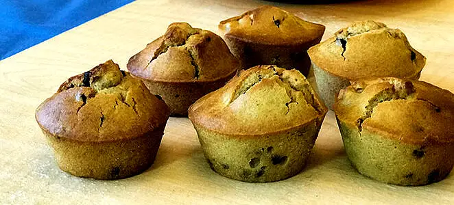 Muffins banane et pépites de chocolat sans gluten