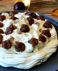 Pavlova aux marrons cœur chantilly